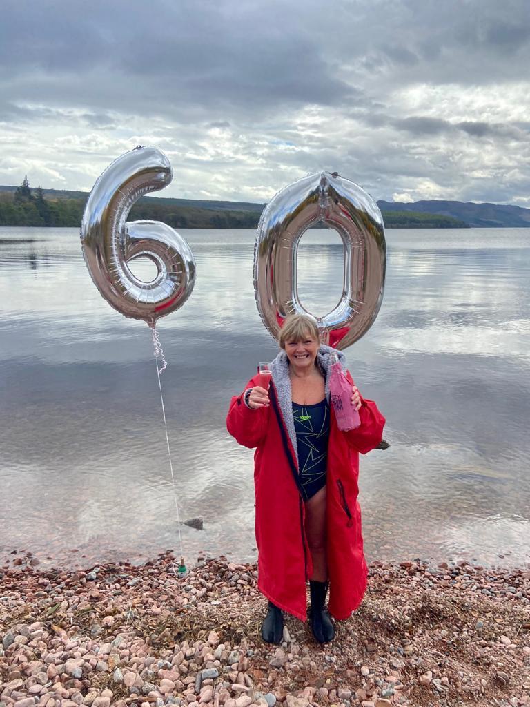 Marie Clare celebrates 60th with monster swim