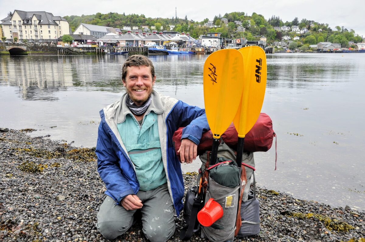 Ben in Oban on plastic mission