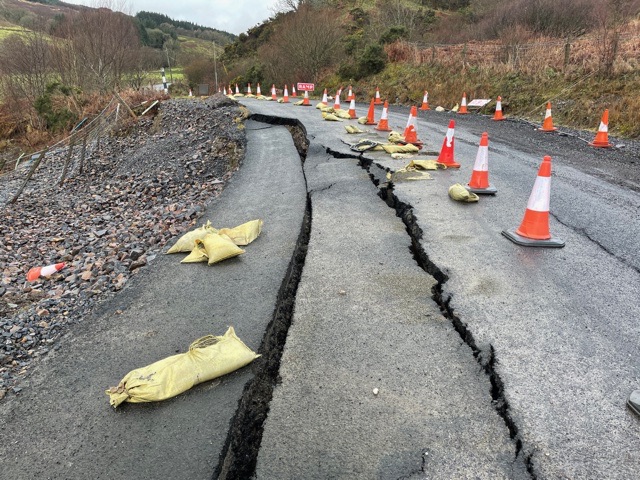 Concern amid repair delay to subsiding Skipness road