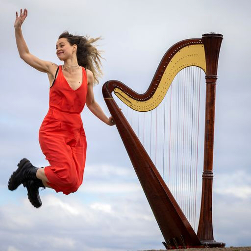 Harpist Esther Swift is flying high