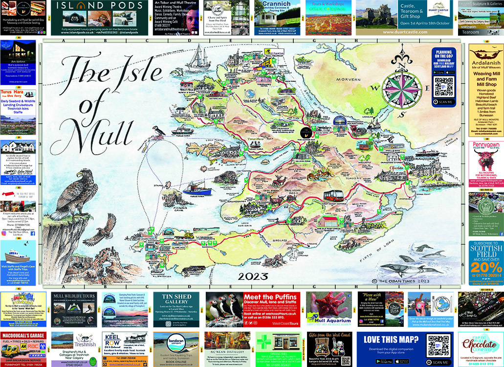 Isle of Mull and Mull and Iona Maps 2023