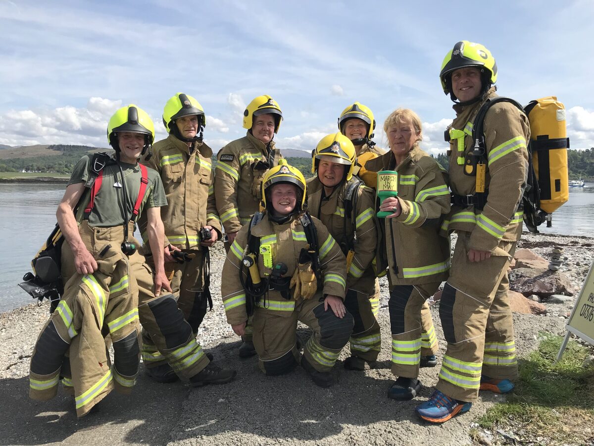Firefighters hot foot it for island defib
