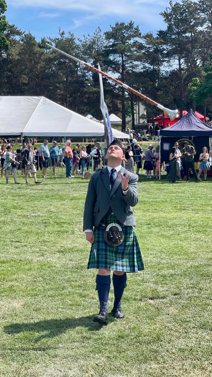 Drum major Liam enjoys Canada contest