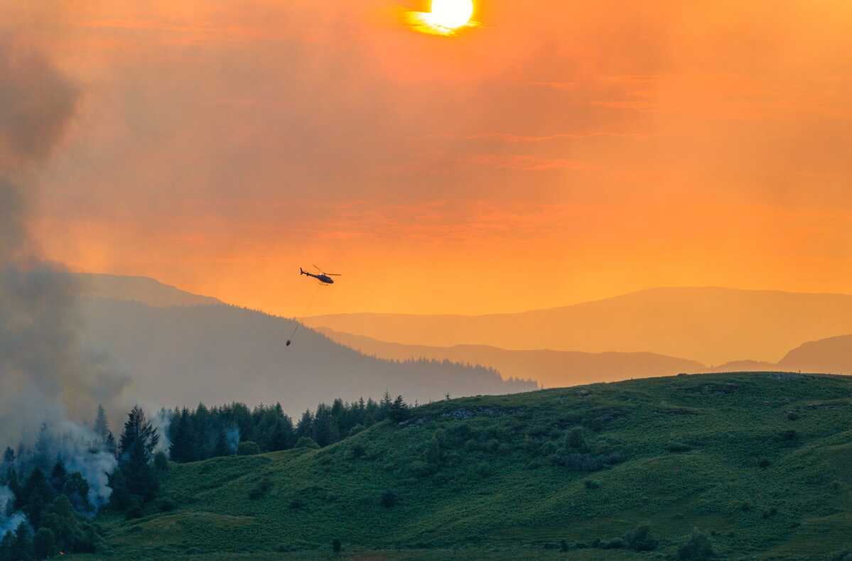 Forest fire strikes outside Torlundy