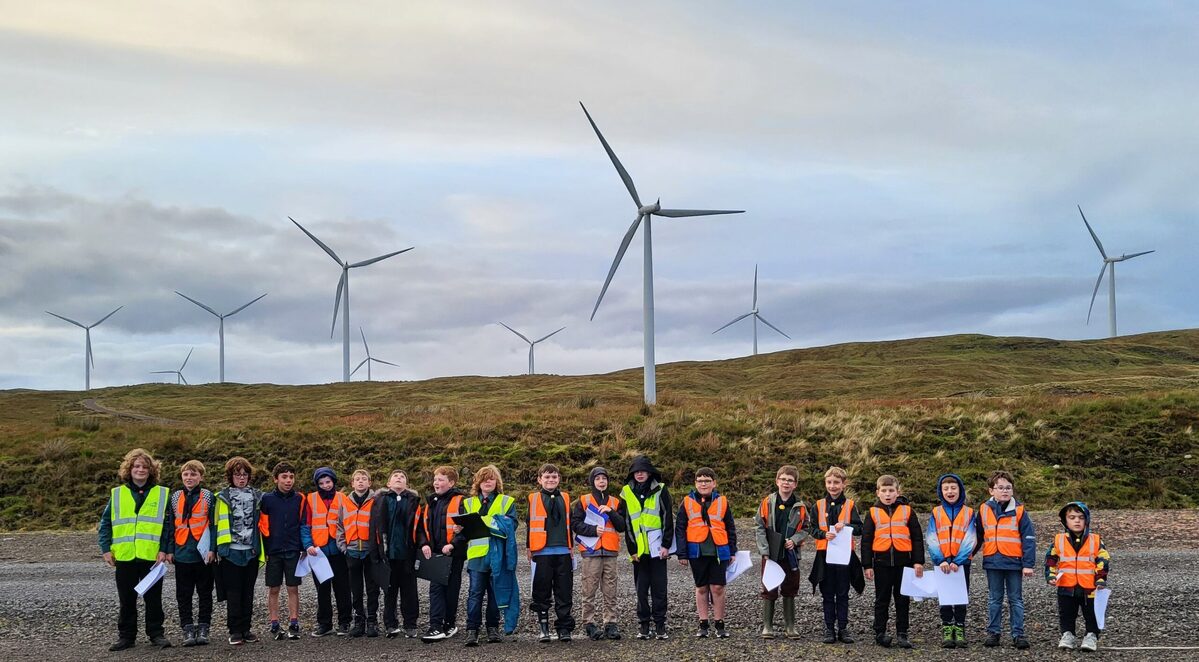 Wind farm visit for cub scouts