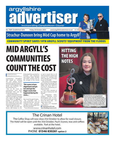 Argyllshire Advertiser 20 October 2023