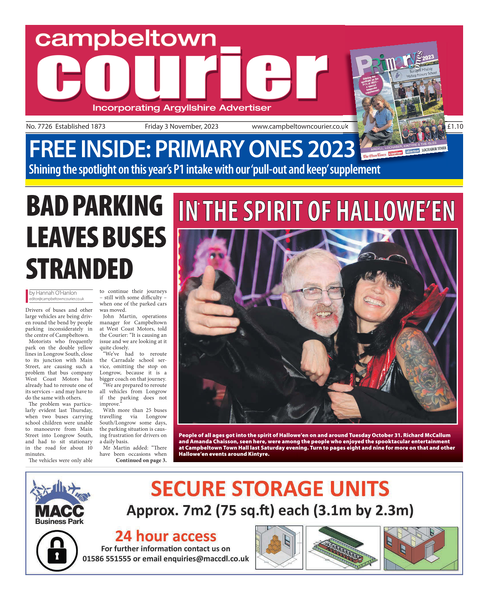 Campbeltown Courier 3rd November 2023