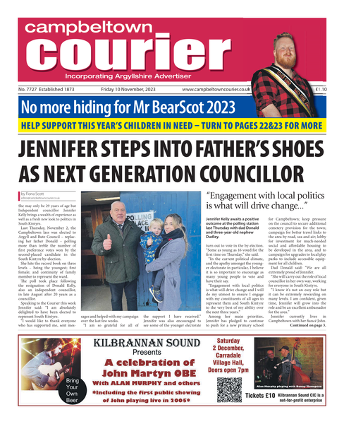 Campbeltown Courier 10th November 2023