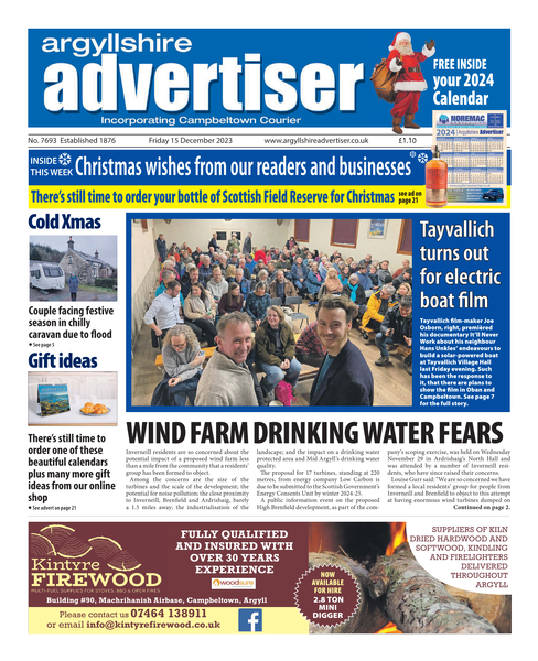 Argyllshire Advertiser 15th December 2023