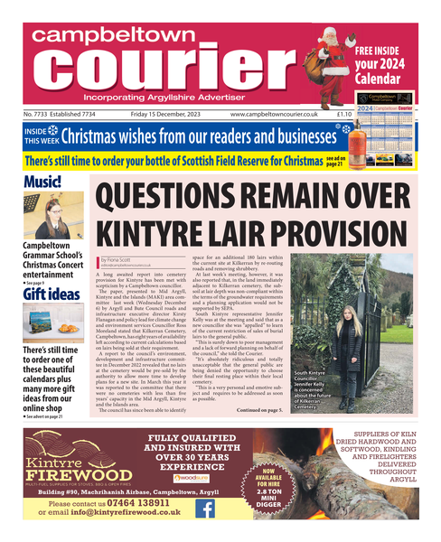 Campbeltown Courier 15th November 2023