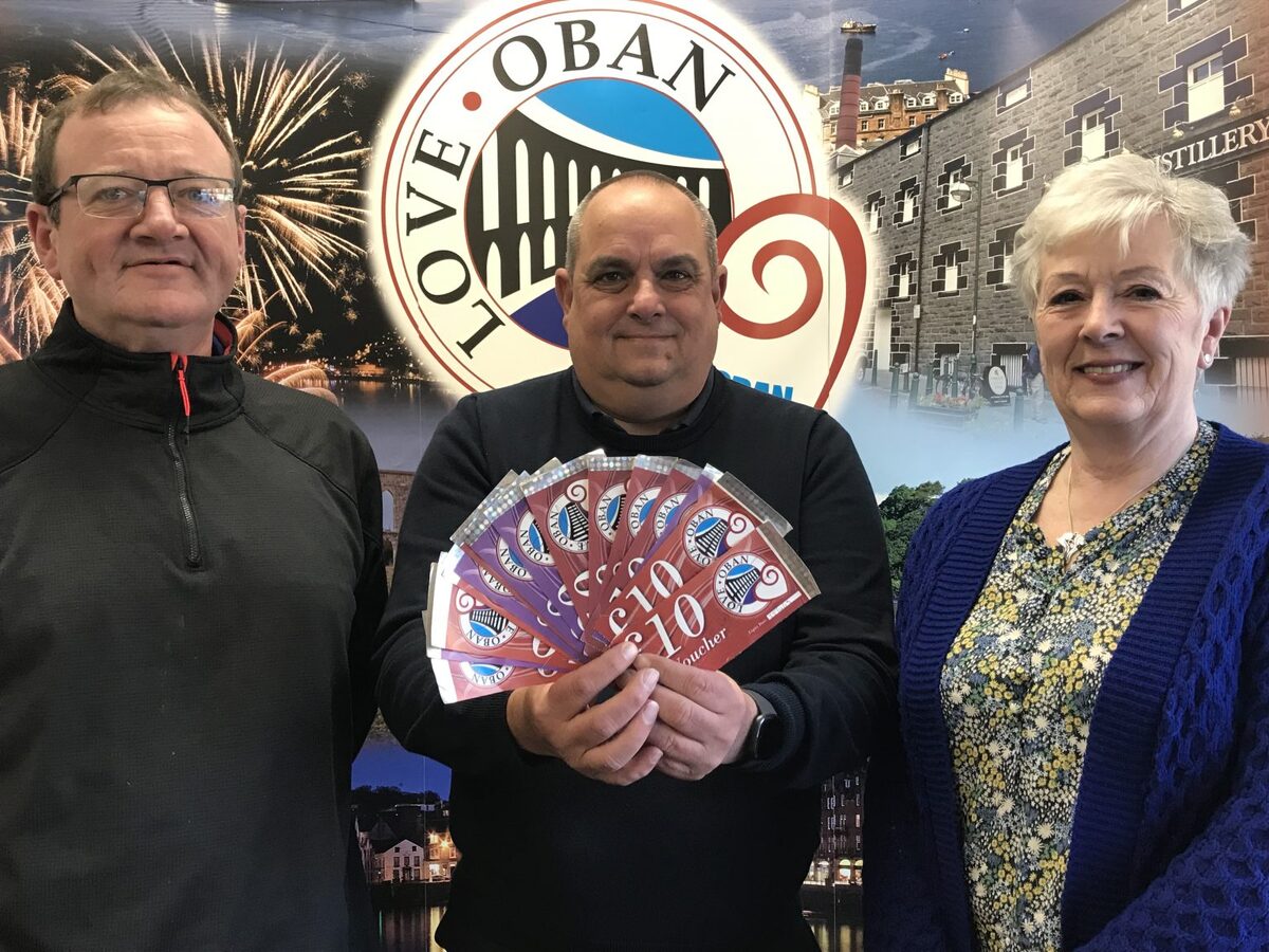 Oban couple scoop £250 of Love Oban vouchers in Oban Times competition