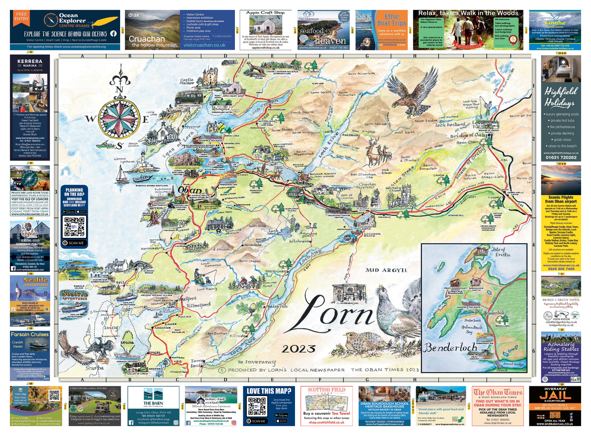 West Coast Today - Free Editions - Scottish Tourist Maps - Lorn Map 2023