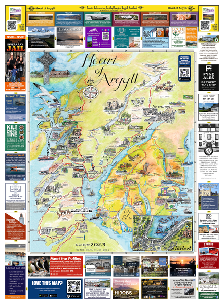 Scottish Tourist Maps - Heart of Argyll Map 2023