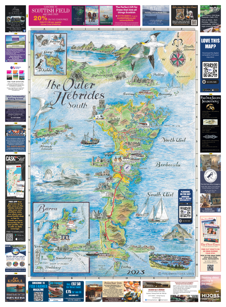 Scottish Tourist Maps - Outer Hebrides South Map 2023