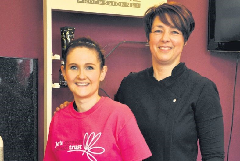 2014: Mairi McKillop, left, and Kerry Dickson from Numero Dix, who are supporting Jo’s Cervical Cancer Trust.