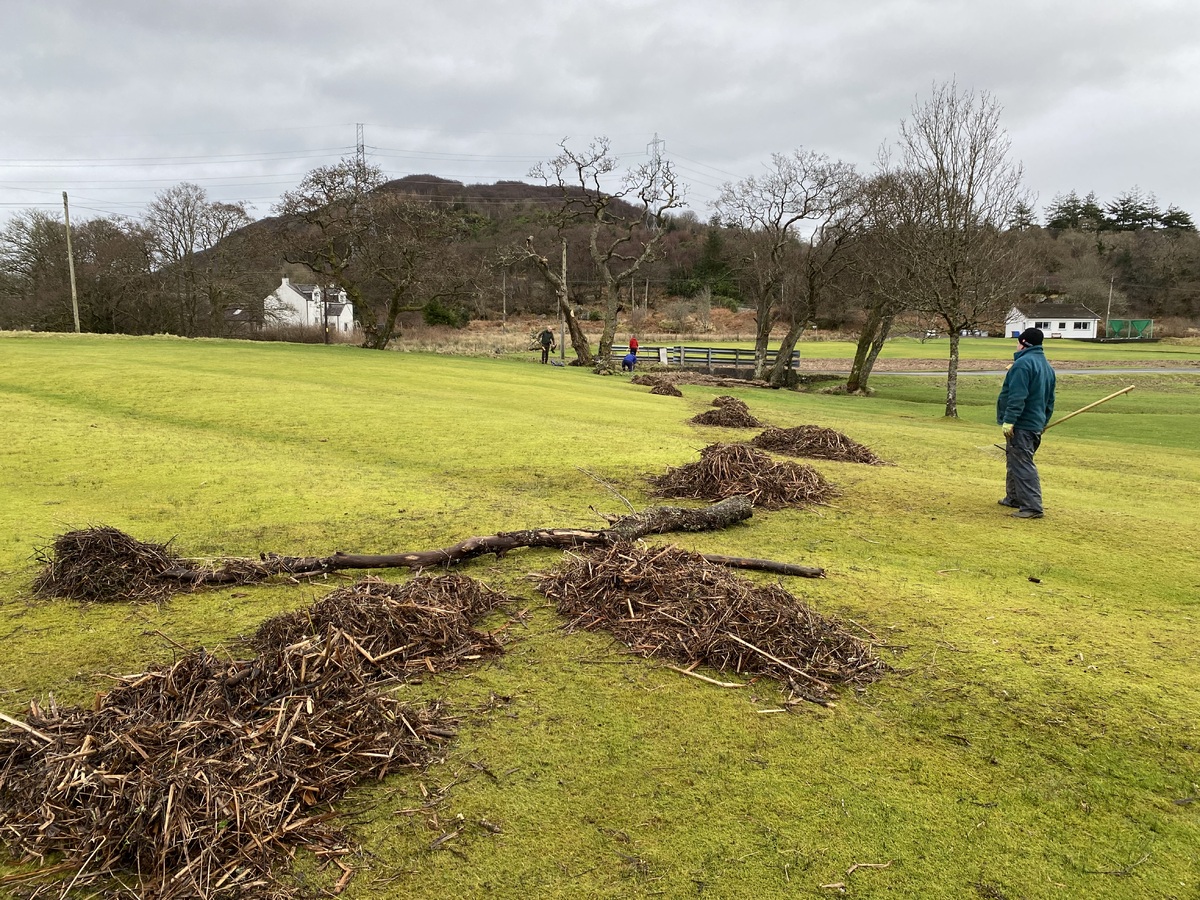 Golf course storm debris clean-up