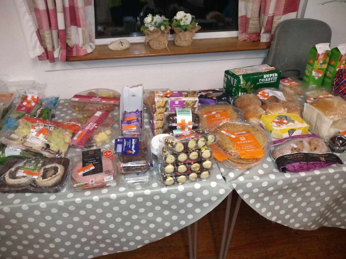 A wide selection of food items available for Arran locals to take. Photograph: Eco Savvy