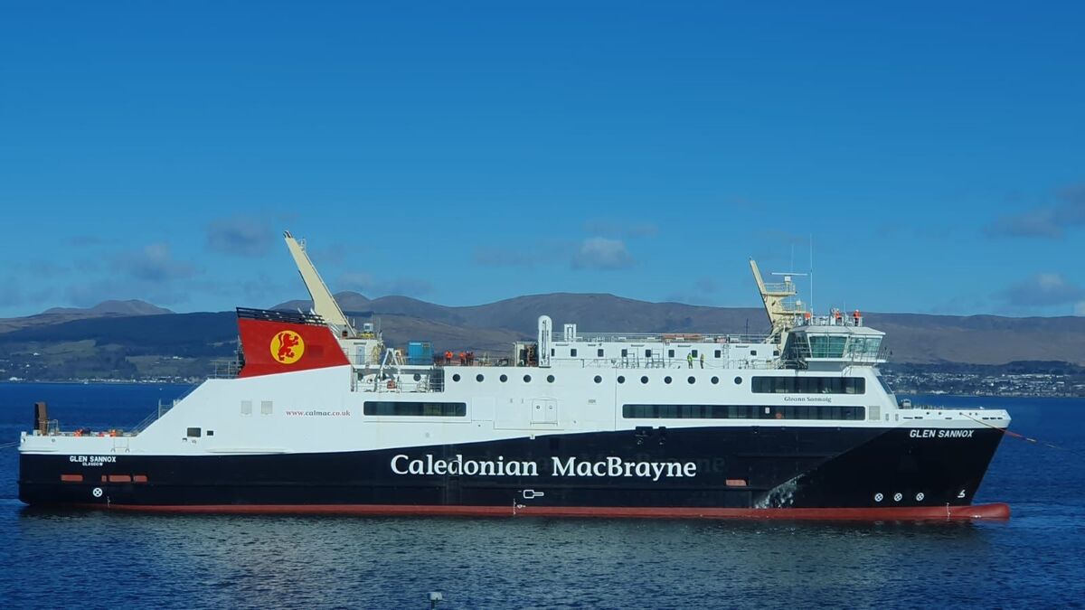 Ship spotters and those in Greenock and Gourock may catch a glimpse of MV Glen Sannox which has been undergoing sea trials this week which will continue next week. Photograph: Clark Communications.