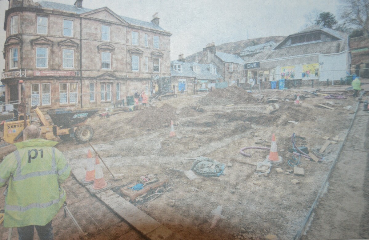 2014: Cameron Square this week as the refurbishment project moves on apace. Picture: Iain Ferguson, The Write Image.