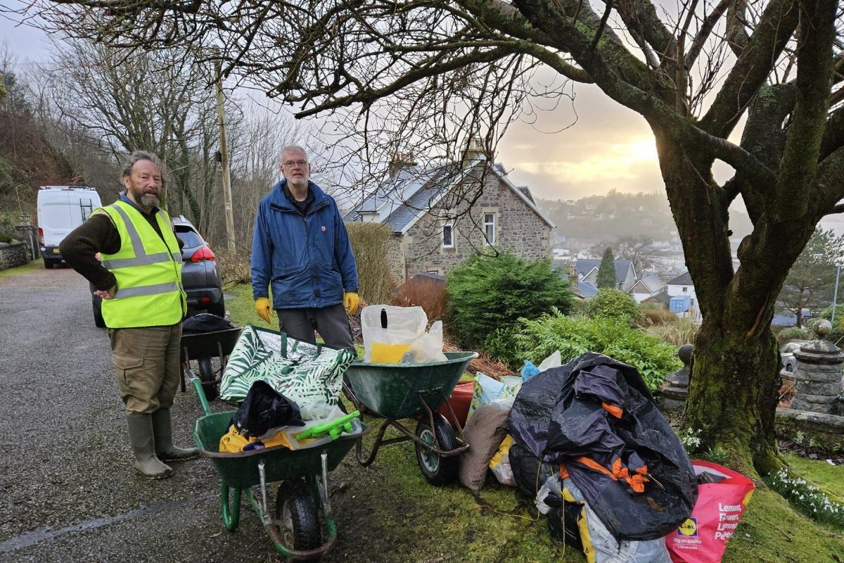 Six wheelbarrows of rubbish removed from old Hydro site