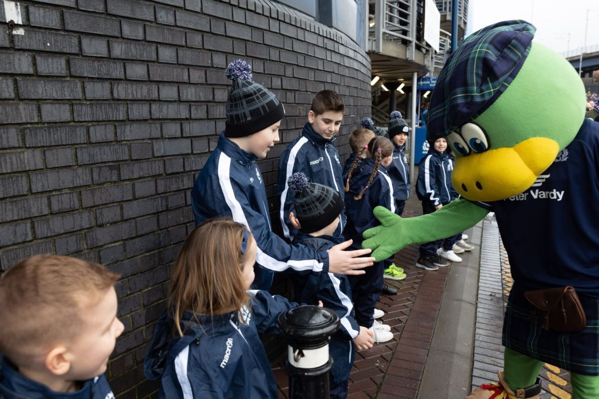 Dream come true for young rugby fan as he steps out onto Murrayfield