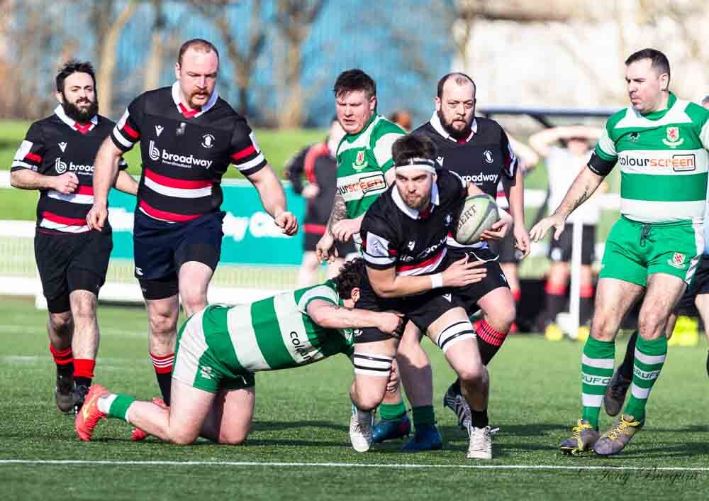 Arran Rugby Club faced Billingham RFC in a fierce but friendly match. Photograph: Arran Rugby Club. 