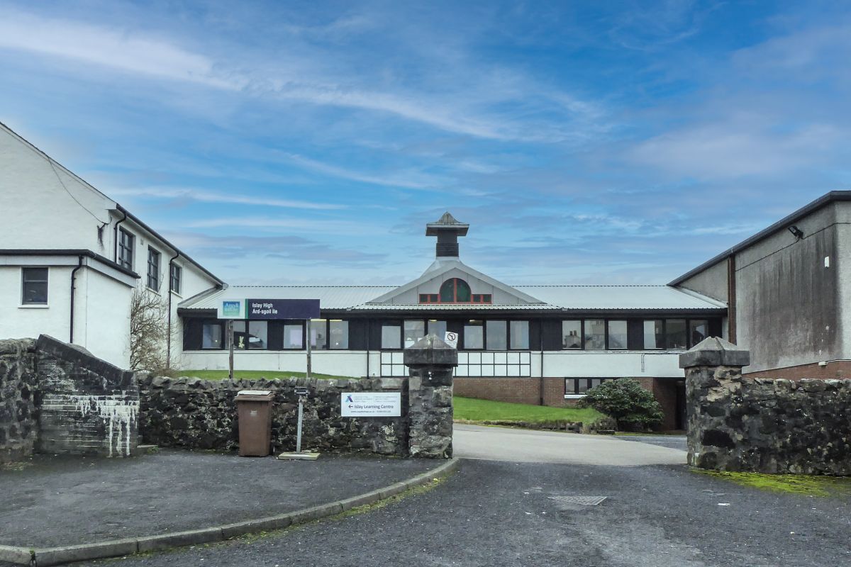 Islay High School where work is starting on a new learning centre for children and young people with complex additional special needs. Photograph: Brian Palmer/Ileach