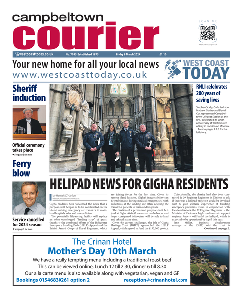 Campbeltown Courier 8 March 2024