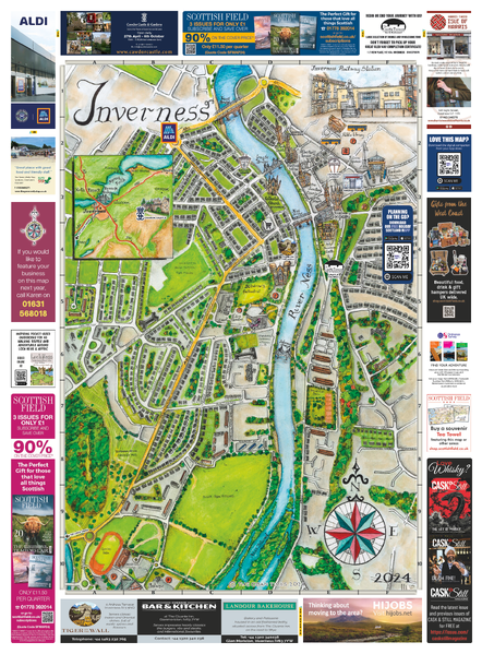 Scottish Maps - Inverness Map 2024