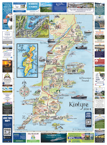 Scottish Maps - Kintyre Map 2024