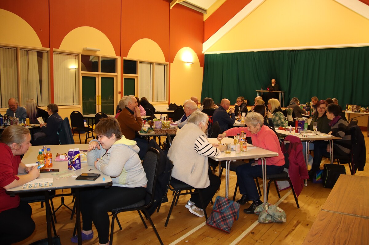 Peninver Village Hall was packed for the bingo night.