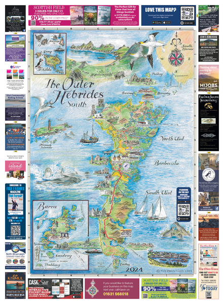 Scottish Maps - Outer Hebrides South Map 2024