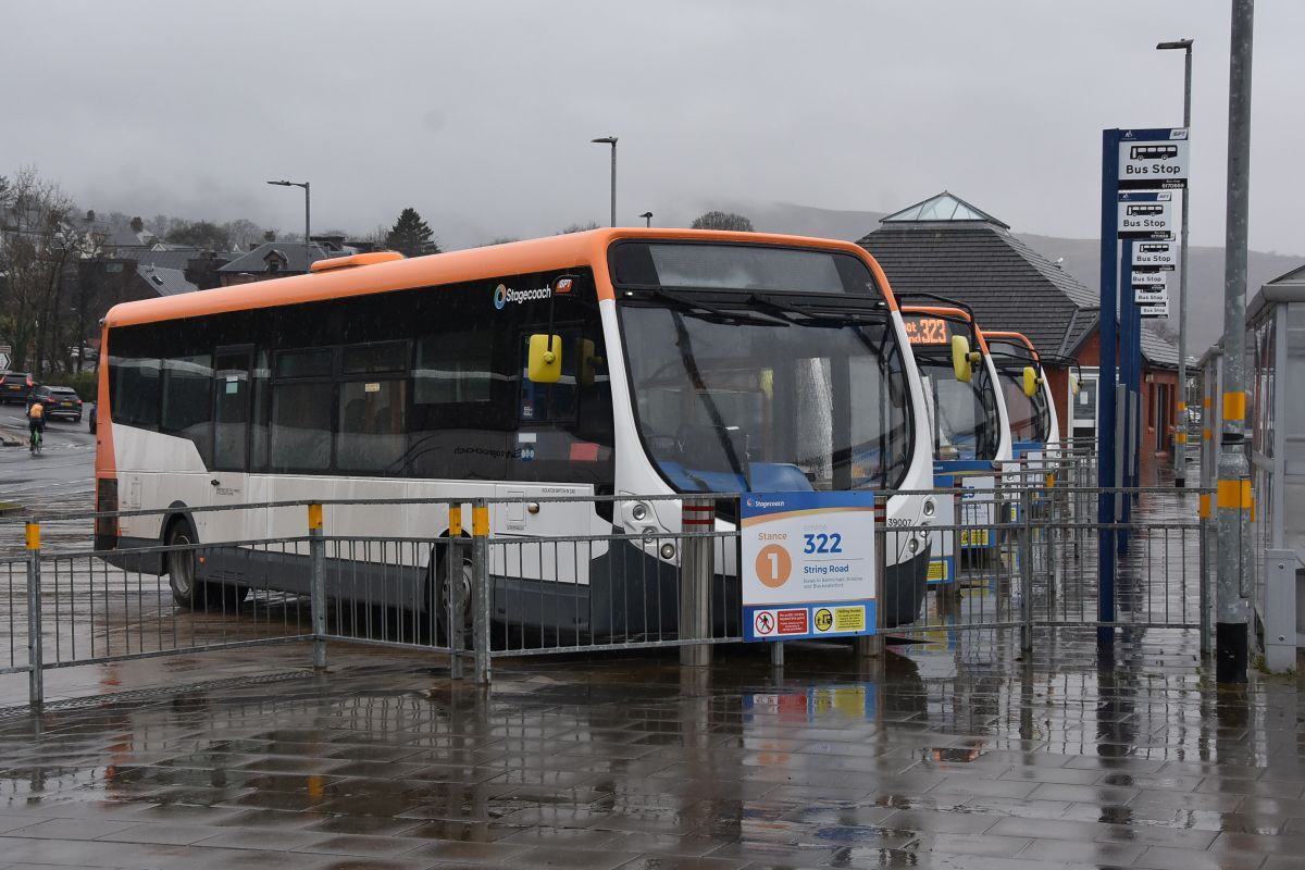 Bus fares will increase at the end of this month. Pictured: Stagecoach’s Brodick bus terminal.