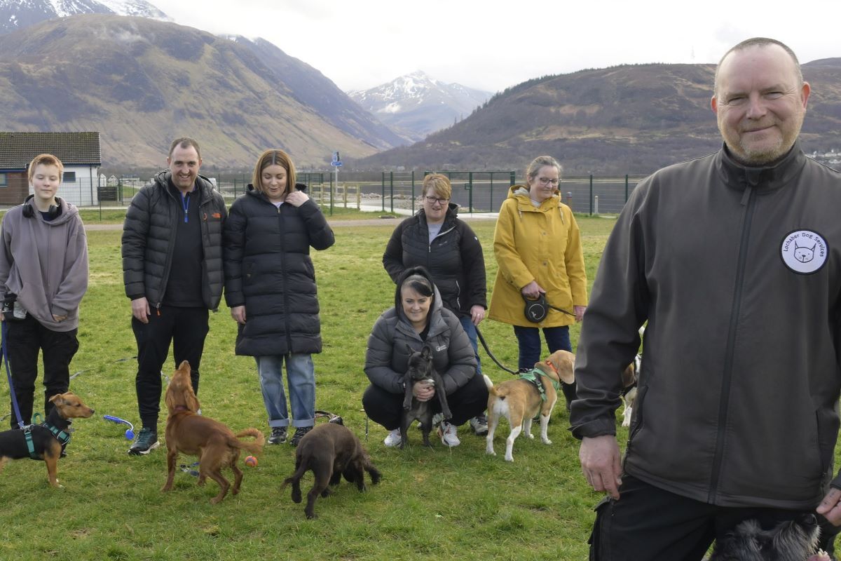 Scott Bellwood, foreground, with members of a class he runs on Sunday mornings. Photograph: Iain Ferguson, alba.photos.