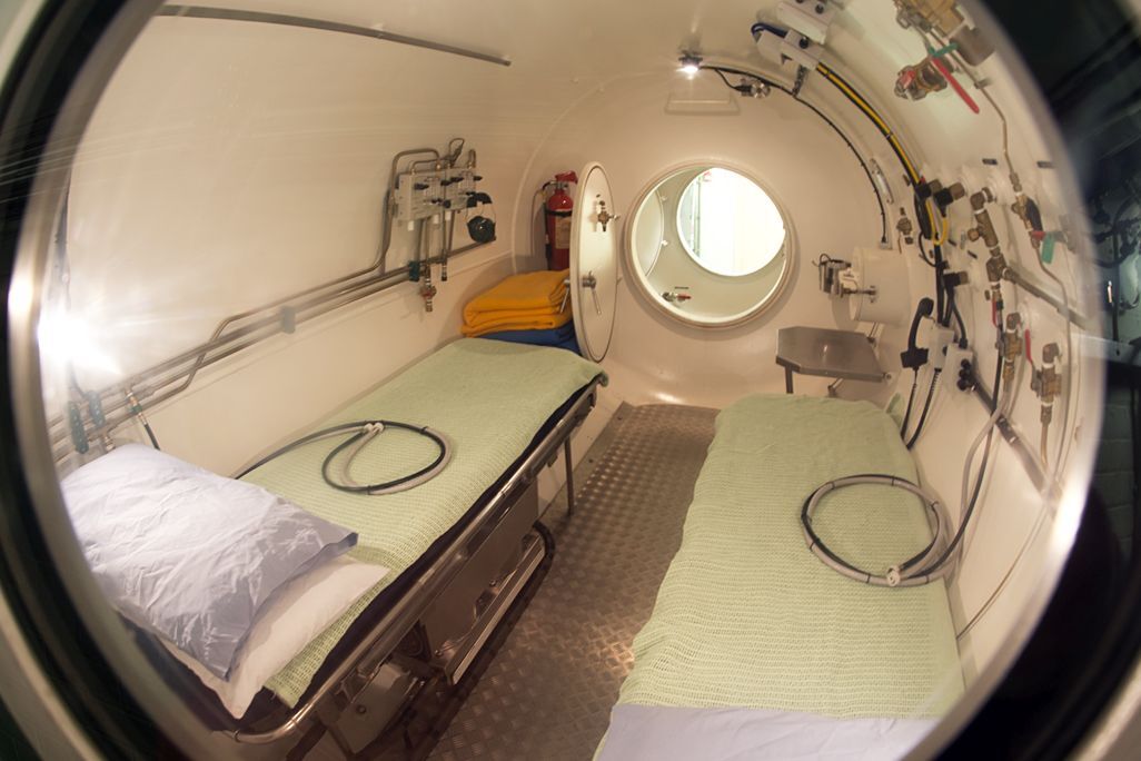 West Coast Today Media Library Inside the hyperbaric chamber out at