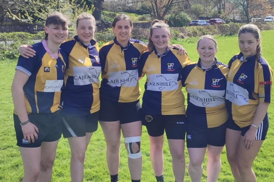 Mid Argyll rugby ladies give 100 per cent against Strathendrick