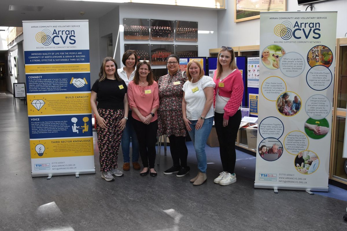 Arran CVS staff who organised the event involving more than 40 businesses and groups and all of the catering and entertainment.