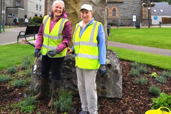 Town Team volunteers help to spruce up Fort William in 2023.