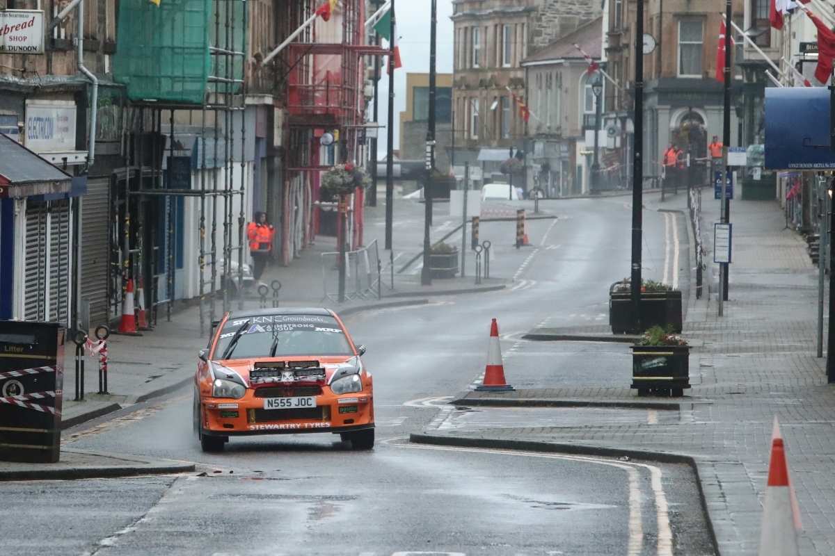 Dunoon town centre is used as one of the stages in the Dunoon Presents Argyll Rally. Photograph: Rally Gallery
