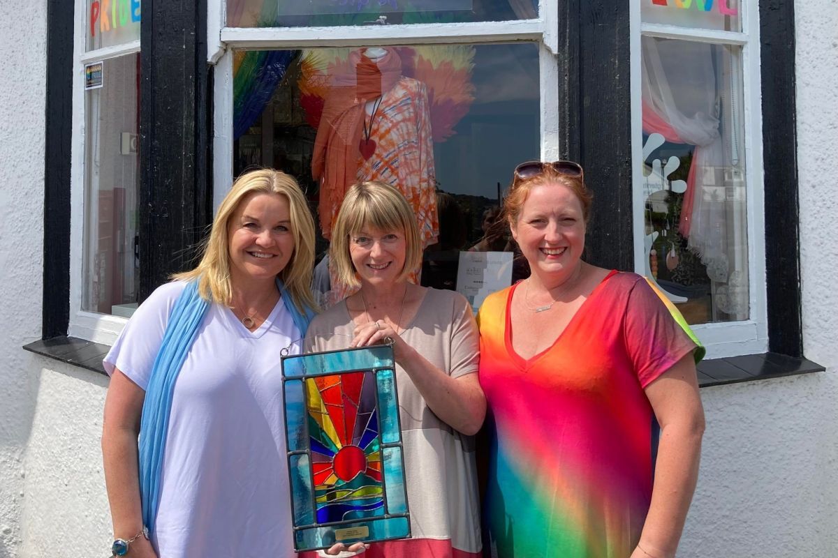 Last year’s best dressed window competition winner was Chameleon in Lamlash where staff showed off the Pride Trophy. Photograph: Arran Pride. 