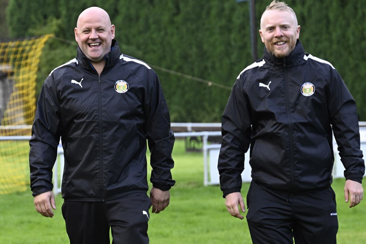 Alan Gray and Darren Duncan signed up to their Claggan Park roles in 2022. Photograph: Iain Ferguson.