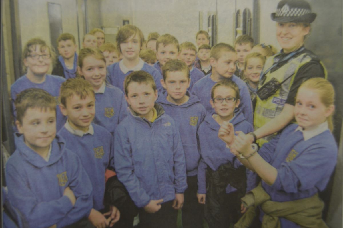 2014: Caol Primary School P6 pupils enjoyed an 'arresting' trip to the new Fort William Police Station at Blar Mor last week. Photograph: lain Ferguson, The Write Image.