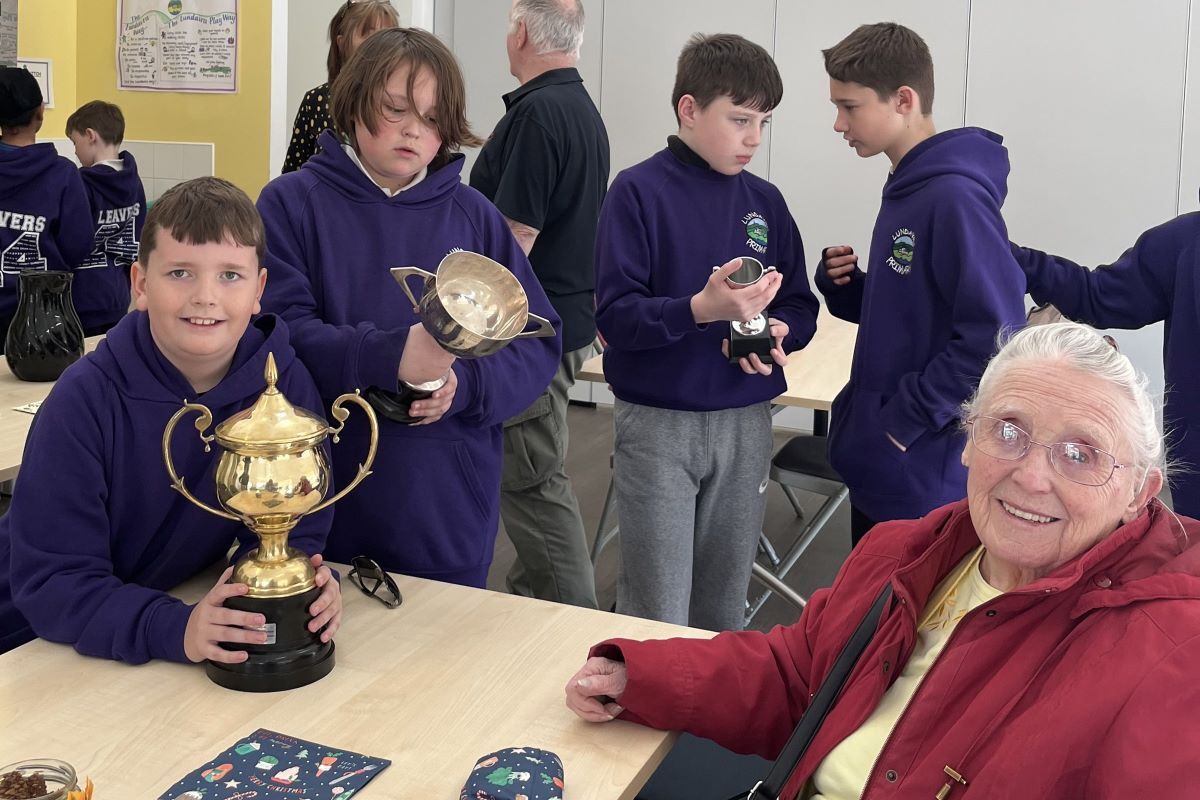 Lundavra pupils play the generation game at special visit
