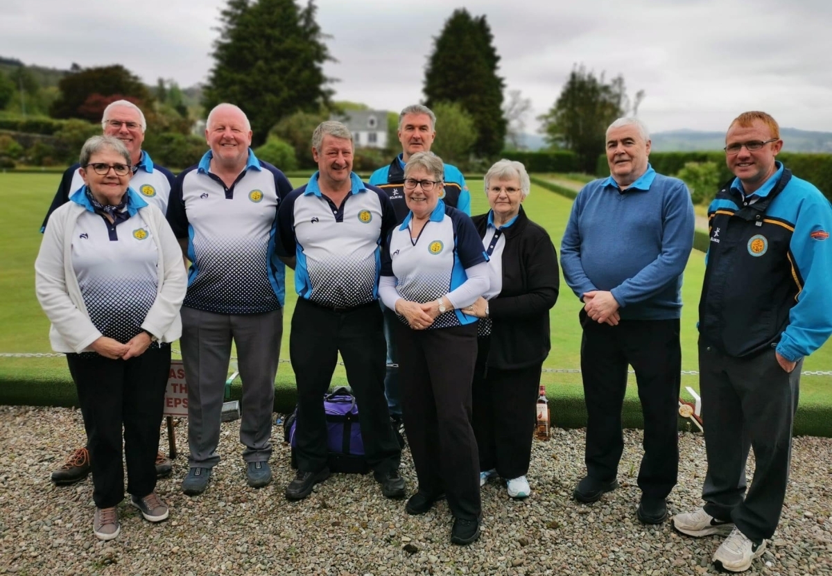 Lochgilphead Bowling Club members after Saturday’s West Argyll League matches. Photograph: Lochgilphead Bowling Club