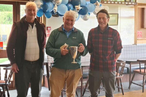 Celebration for Arran Golfers Association Spring Handicap winner