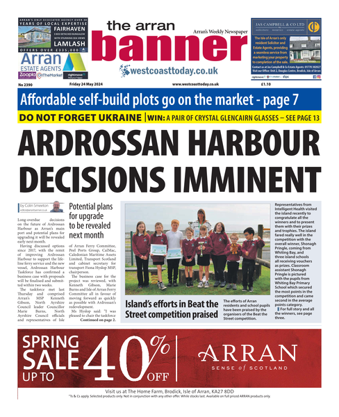 Arran Banner 24 May 2024