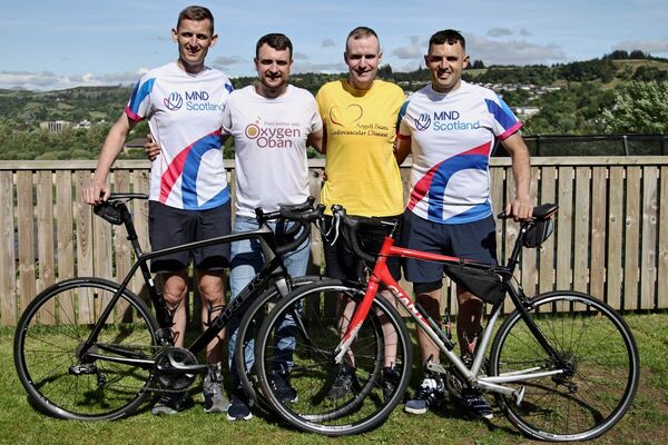 Intrepid charity champs cycle across Argyll for causes close to their heart