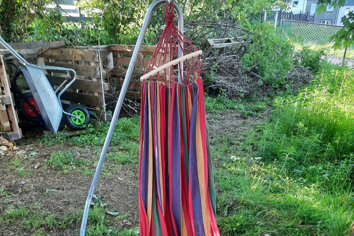 A hammock in Ardrishaig Primary School's garden was among the items vandalised.
