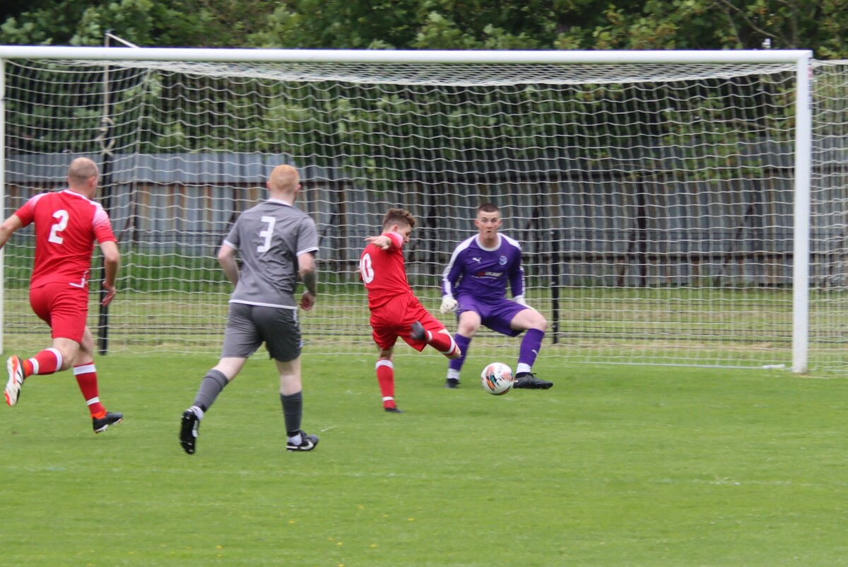 Pupils player Calum Ellis managed to get one past the visiting keeper. 