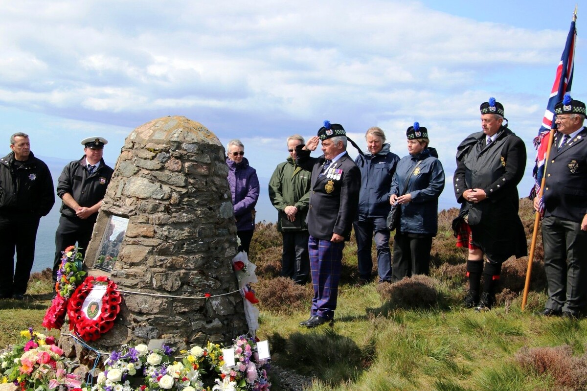A commemoration was held at the memorial cairn at the 25th anniversary of the crash.